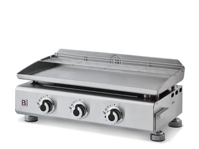 FAVEX Plancha gaz Brasero Silvia II G 3 feux plaque inox