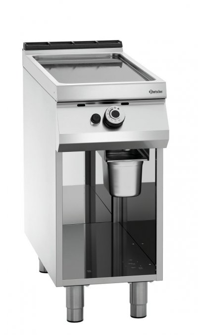 BARTSCHER Plancha gaz lisse - soubassement ouvert