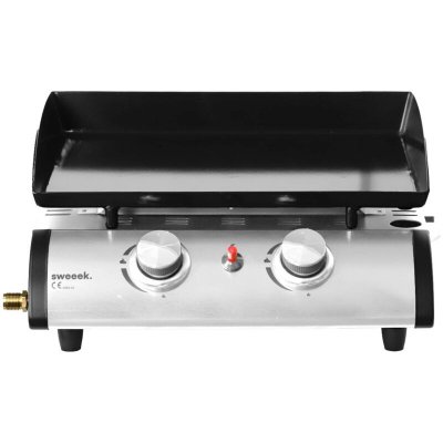 SWEEEK Plancha gaz PORTHOS 2 br&ucirc;leurs 5 kW