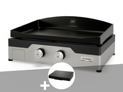 LE MARQUIER Plancha gaz Signature Allure 260 Duo + Couvercle de protection 
