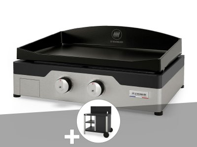 LE MARQUIER Plancha gaz Signature Allure 260 Duo + Desserte 
