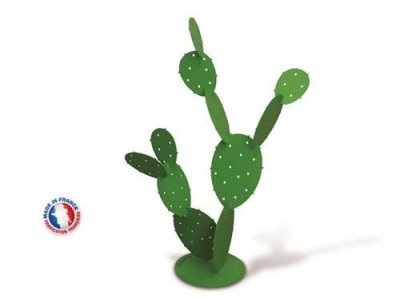 PLANCHAELEC  Cactus M&eacute;tal Figuier H120 - Vert