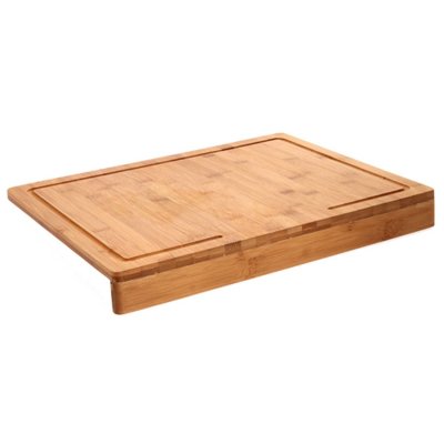 FIVE SIMPLY SMART Planche &agrave; d&eacute;couper rebord en bambou - 45 x 35 x 5 - Marron