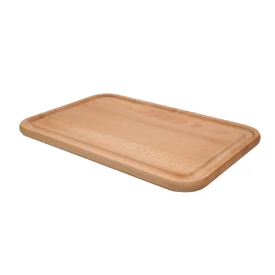 T&G WOODWARE Planche &agrave; d&eacute;couper rectangle 45x30 cm en h&ecirc;tre avec rigole - Woodware - Marron - Bois 