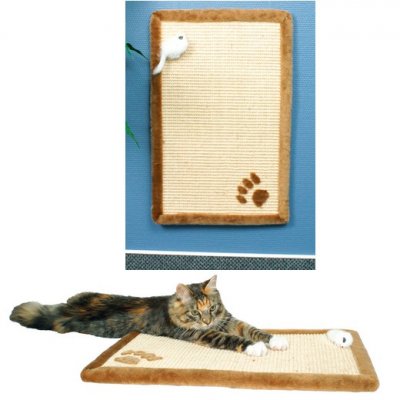 TRIXIE Planche &agrave; gratter avec bord en peluche 55x35 cm 