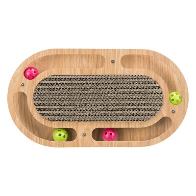 TRIXIE Planche &agrave; gratter en carton avec jouets 46&times;4&times;25 cm 