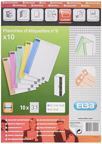 L OBLIQUE Planche De 30 Etiquettes N9 Assortis/ Armoire