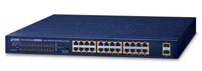 PLANET  GSW-2620HP SW 24P Gigabit PoE+ 220W + 2 SFP