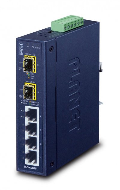 PLANET  IGS-620TF sw.indust 4 Gigabit + 2 sfp 100FX/1G