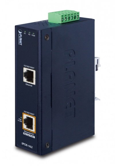 PLANET  IPOE-162 injecteur PoE+ Indust Gigabit 30W -40&deg;/+75&deg;