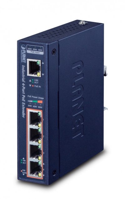 PLANET  IPOE-E174 SW.Industriel 1 UltraPoE vers 4 Giga PoE+