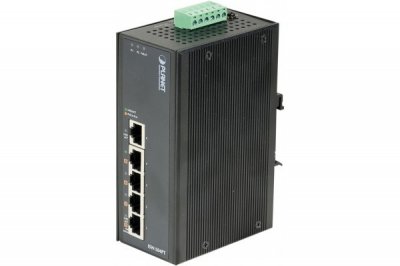 PLANET TECHNOLOGY Planet sw indust 5P 10/100 dont 4 Injecteurs PoE 15W -45/75&deg;