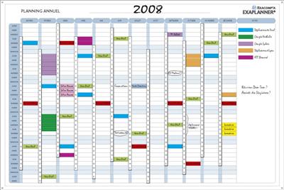 EXACOMPTA Planning magn&eacute;tique annuel -  - 59 X 90 cm