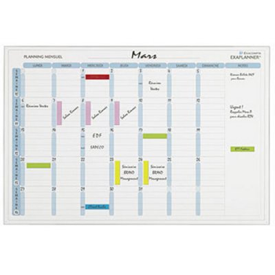 EXACOMPTA Planning mensuel magn&eacute;tique -  - 90x59cm