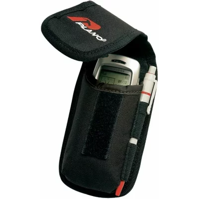 PLANO  488359 539TB Porte-t&eacute;l&eacute;phone mobile en tissu sp&eacute;cial rembourr&eacute;, Noir/rouge, 16,5 x 10 x 5 cm