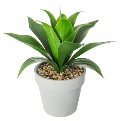 ATMOSPHERA Plante artificielle Aloe vera en pot h 34 cm - Gris - 