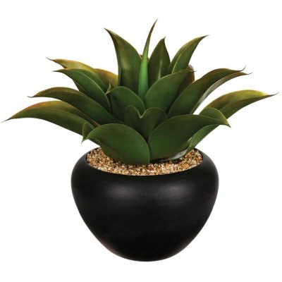 ATMOSPHERA Plante artificielle Aloe vera Pot en c&eacute;ramique H 37 cm