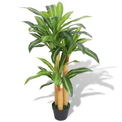 VIDAXL Plante artificielle avec pot Dracaena 100 cm Vert 