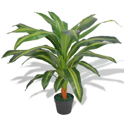 VIDAXL Plante artificielle avec pot Dracaena 90 cm Vert  - Vert