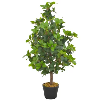 VIDAXL Plante artificielle avec pot Laurier Vert 90 cm  n/a