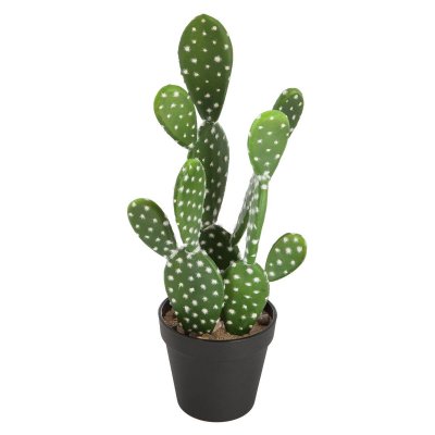 ATMOSPHERA Plante artificielle Cactus en pot h 42 cm - Plat - 