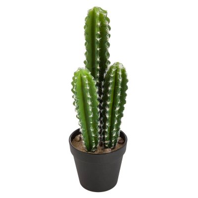 Plante artificielle Cactus en pot h 42 cm - Rond - Atmosphera