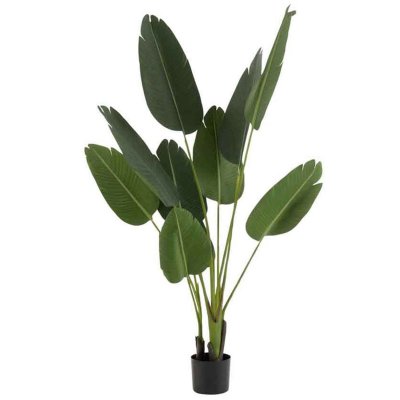 Plante Artificielle en Pot ""Strelitzia"" 165cm Vert