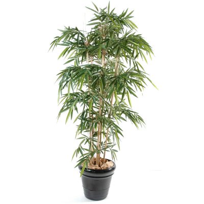 PEGANE Plante artificielle haute gamme Sp&eacute;cial ext&eacute;rieur / Bambou artificiel coloris vert - Hauteur 120 cm