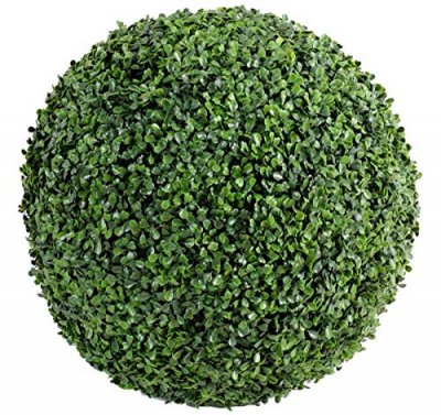 PEGANE Plante artificielle haute gamme Sp&eacute;cial ext&eacute;rieur / Buis boule artificiel - Dim : H.45 x D.45 cm --