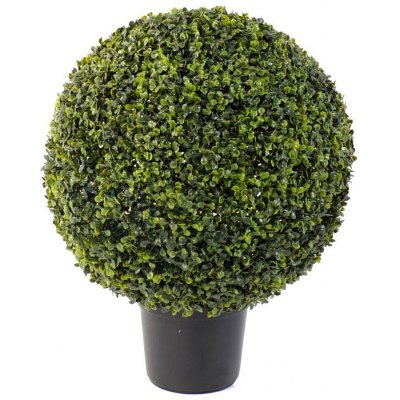 PEGANE Plante artificielle haute gamme Sp&eacute;cial ext&eacute;rieur / Buis boule artificiel - Dim : H.60 x D.47 cm --