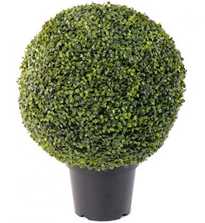 PEGANE Plante artificielle haute gamme Sp&eacute;cial ext&eacute;rieur / Buis boule artificiel - Dim : H.67 x D.50 cm --