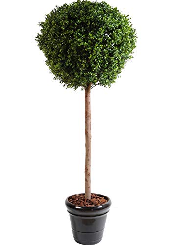 PEGANE Plante artificielle haute gamme Sp&eacute;cial ext&eacute;rieur / Buis boule coloris vert - Dim : H.180 x D.80 cm