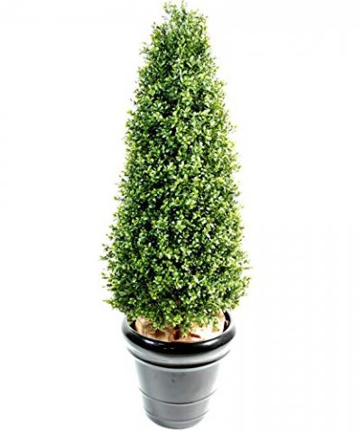 PEGANE Plante artificielle haute gamme Sp&eacute;cial ext&eacute;rieur / Buis Topiaire coloris vert - Dim : 210 x 70 cm