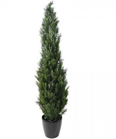 PEGANE Plante artificielle haute gamme Sp&eacute;cial ext&eacute;rieur / Cypr&egrave;s Artificiel Mini Vert - Dim : 210 x 50 cm
