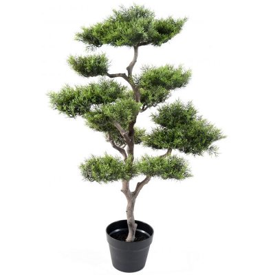 PEGANE Plante artificielle haute gamme Sp&eacute;cial ext&eacute;rieur / pin artificiel bonsai - Dim : 95 x 60 cm 