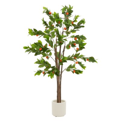 NON RENSEIGNE Plante artificielle oranger 160 cm plastique avec fruits pot inclus