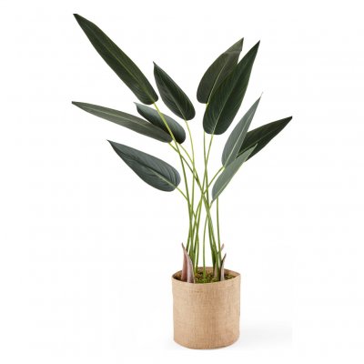 Plante Artificielle, Strelitzia Avec Pot, Hauteur 90cm, Oiko