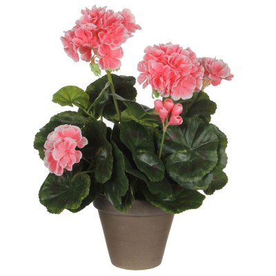 MICA DECORATIONS Plante d&eacute;corative  pvc g&eacute;ranium (11,5 x 33 cm)