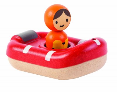 PLAN TOYS PlanToys- COASTGUARD Boat, PT5668, Wood