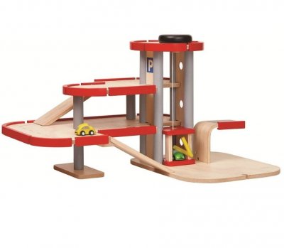 PLAN TOYS PlanToys- Jeu de Construction-Mon Nouveau Grand Garage, PT6271