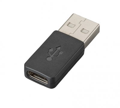 POLY Plantronics 209506-01 Adaptateur de c&acirc;ble USB-Type A USB-Type C Noir