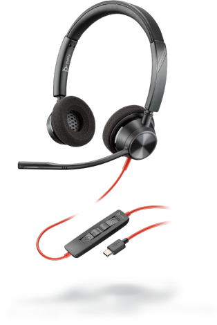 POLY Plantronics Blackwire Bw3320 Usb C Headphones Argent&eacute;