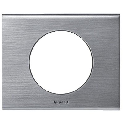 LEGRAND Plaque 2 postes C&eacute;liane inox bross&eacute;