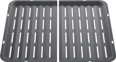 BOSCH Plaque &agrave; griller &eacute;maill&eacute;e pour four, en 2 parties - - 
