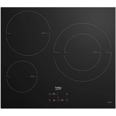 BEKO Plaque &agrave; Induction  HII63402MT Noir (3 Zones de cuisson) 