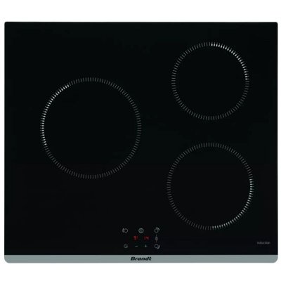 BRANDT Plaque &agrave; induction -  - BPI5361B - 3 foyers - 59 cm - Noir