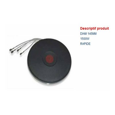 GENERIQUE Plaque Chauffante &oslash; 145 Mm 1500w A Fils Pour Cuisiniere - 301.104