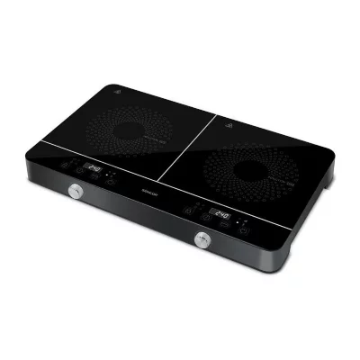 Plaque de cuisson a double induction - SCP 4201GY - 3500 W - 2 foyers - Ecran LCD - Gris