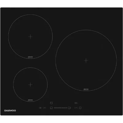 DAEWOO Plaque de cuisson &agrave; induction -  - 3 foyers - 60 cm - Noir