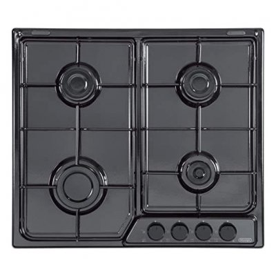 DELONGHI Plaque de cuisson au gaz - 4 feux - Largeur 60 cm - Noir
